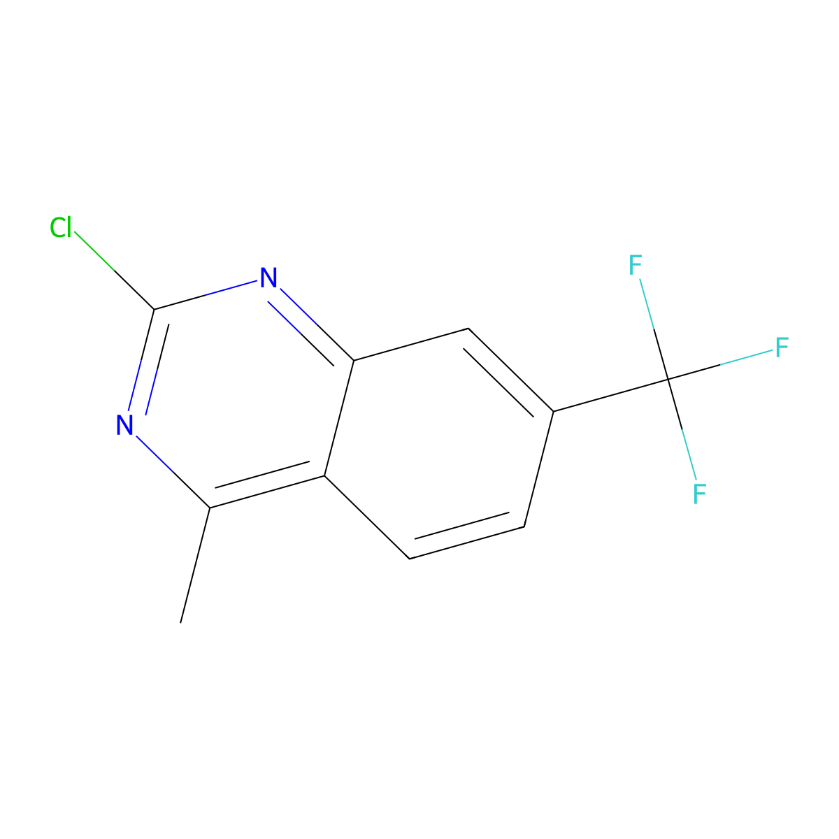 2-Chloro-4-methyl-7-(trifluoromethyl)quinazoline molecular structure, CAS 1388055-42-2
