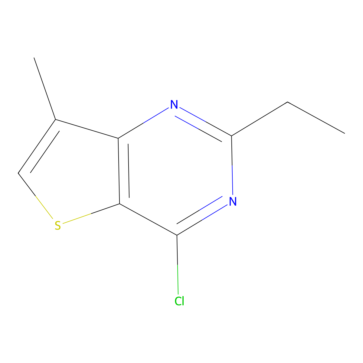 4-Chloro-2-ethyl-7-methylthieno(3,2-d)pyrimidine molecular structure, CAS 1388056-60-7