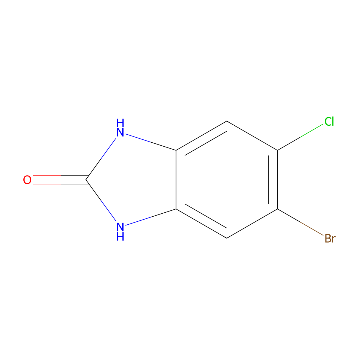 5-bromo-6-chloro-2,3-dihydro-1H-1,3-benzodiazol-2-one molecular structure, CAS 1388057-23-5