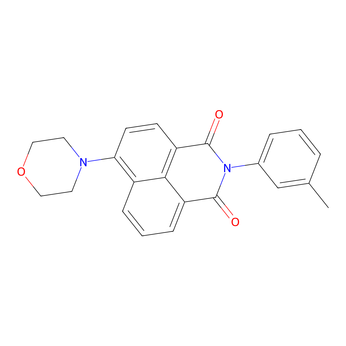 2-(3-Methylphenyl)-6-morpholin-4-ylbenzo[de]isoquinoline-1,3-dione molecular structure, CAS 138806-07-2