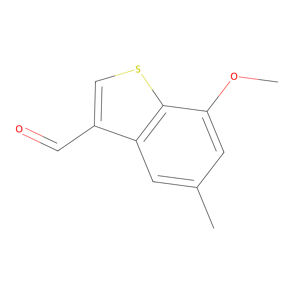 7-Methoxy-5-methylbenzo[b]thiophene-3-carbaldehyde molecular structure, CAS 1388061-05-9