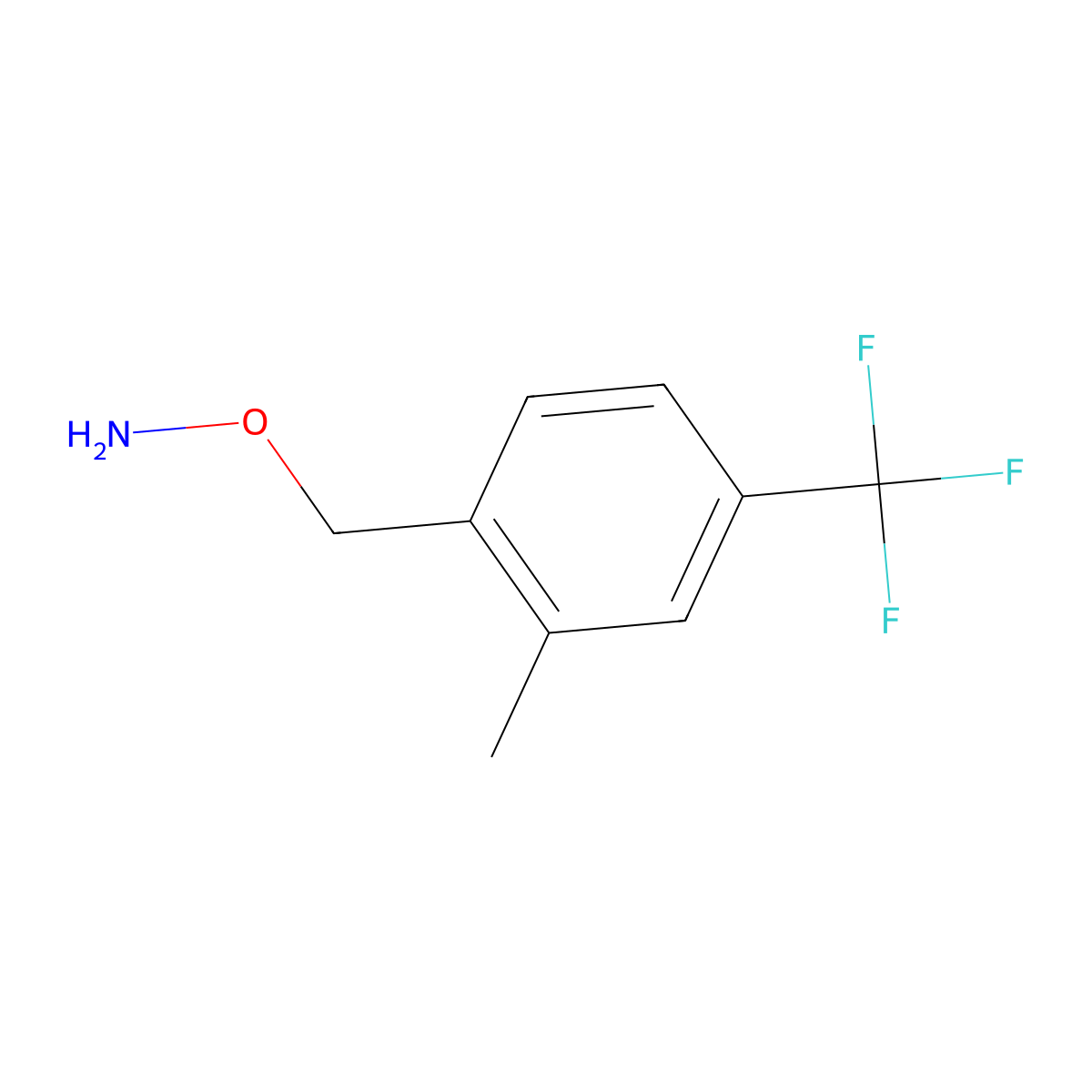 o-{[2-Methyl-4-(trifluoromethyl)phenyl]methyl}hydroxylamine molecular structure, CAS 1388062-29-0