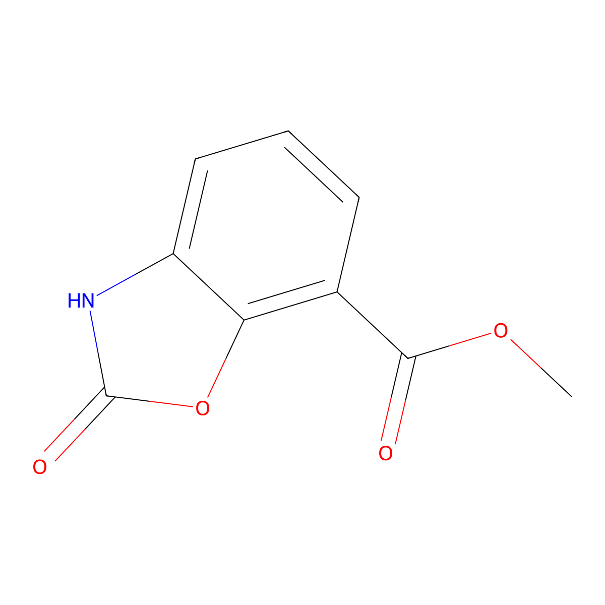 Methyl 2-oxo-2,3-dihydro-1,3-benzoxazole-7-carboxylate molecular structure, CAS 1388062-36-9