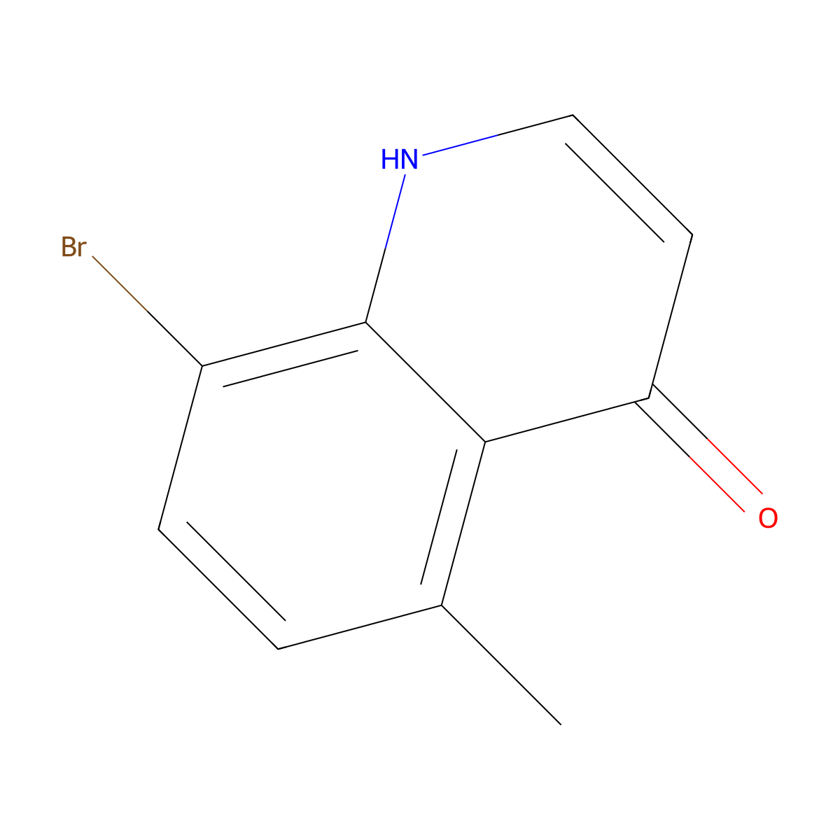 8-Bromo-5-methylquinolin-4-ol molecular structure, CAS 1388062-58-5