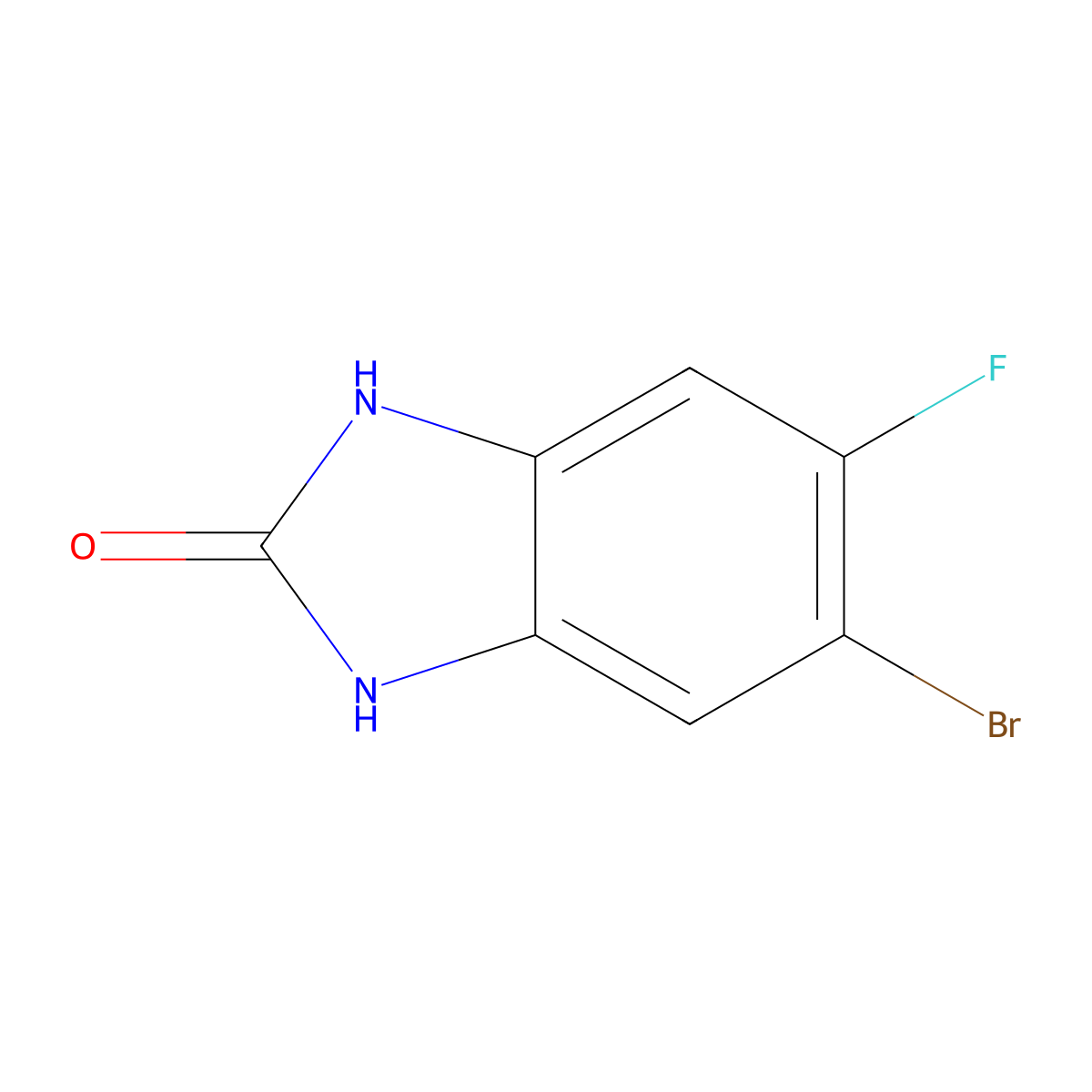 5-bromo-6-fluoro-2,3-dihydro-1H-1,3-benzodiazol-2-one molecular structure, CAS 1388063-36-2