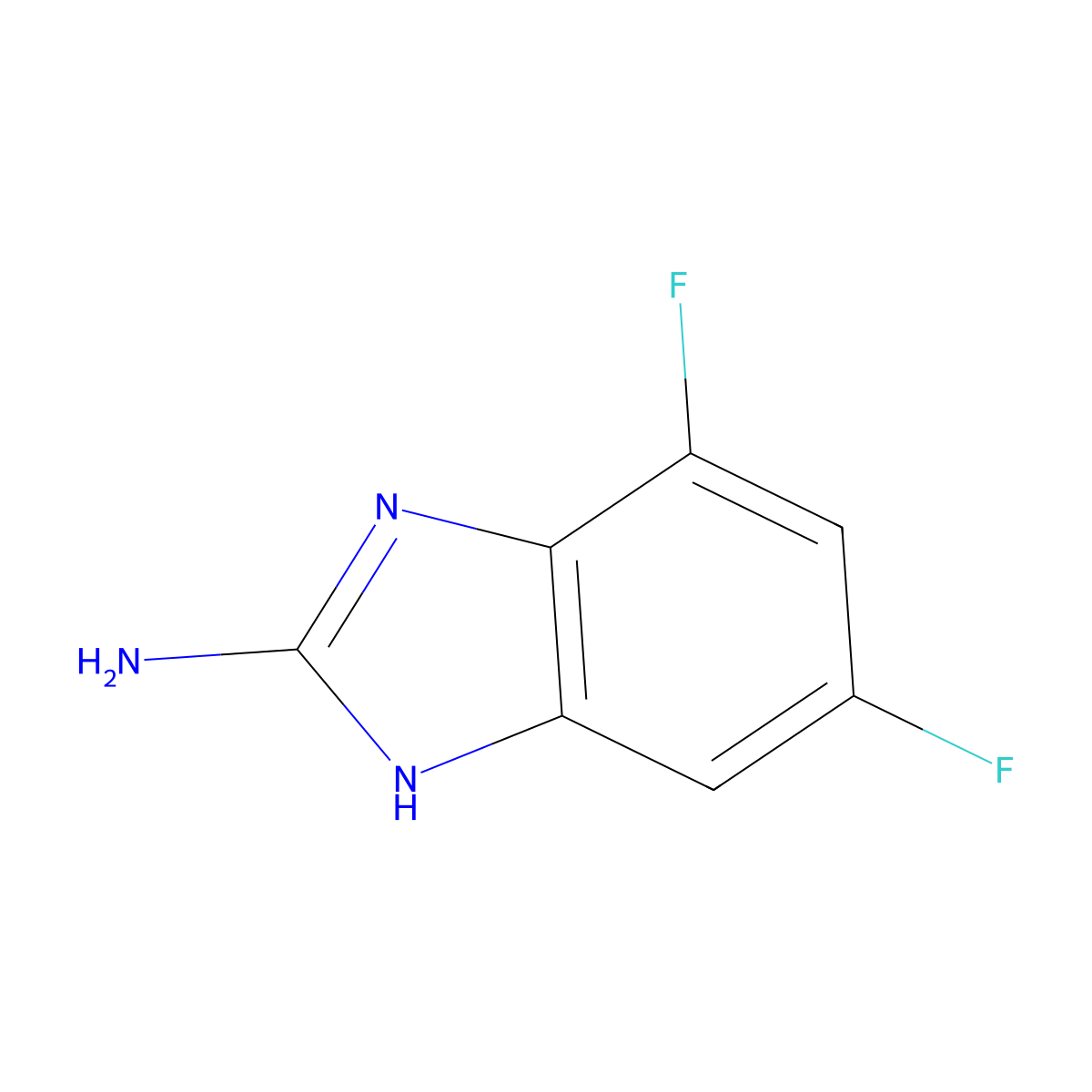 4,6-difluoro-1H-1,3-benzodiazol-2-amine molecular structure, CAS 1388063-46-4