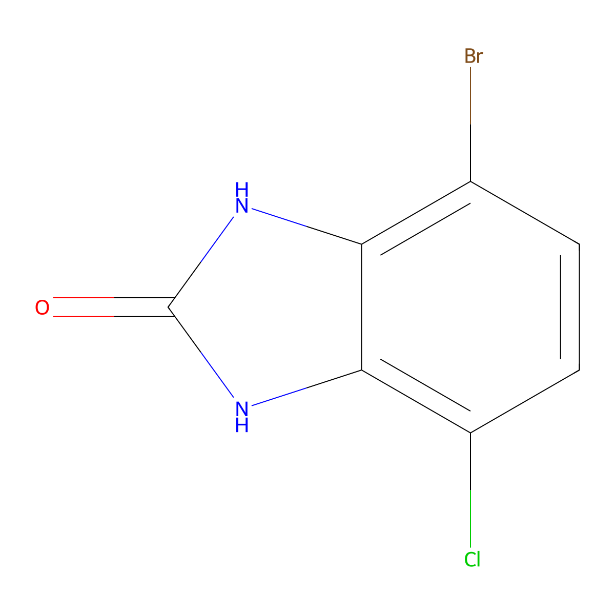 4-Bromo-7-chloro-1,3-dihydro-2H-benzo[d]imidazol-2-one molecular structure, CAS 1388064-20-7
