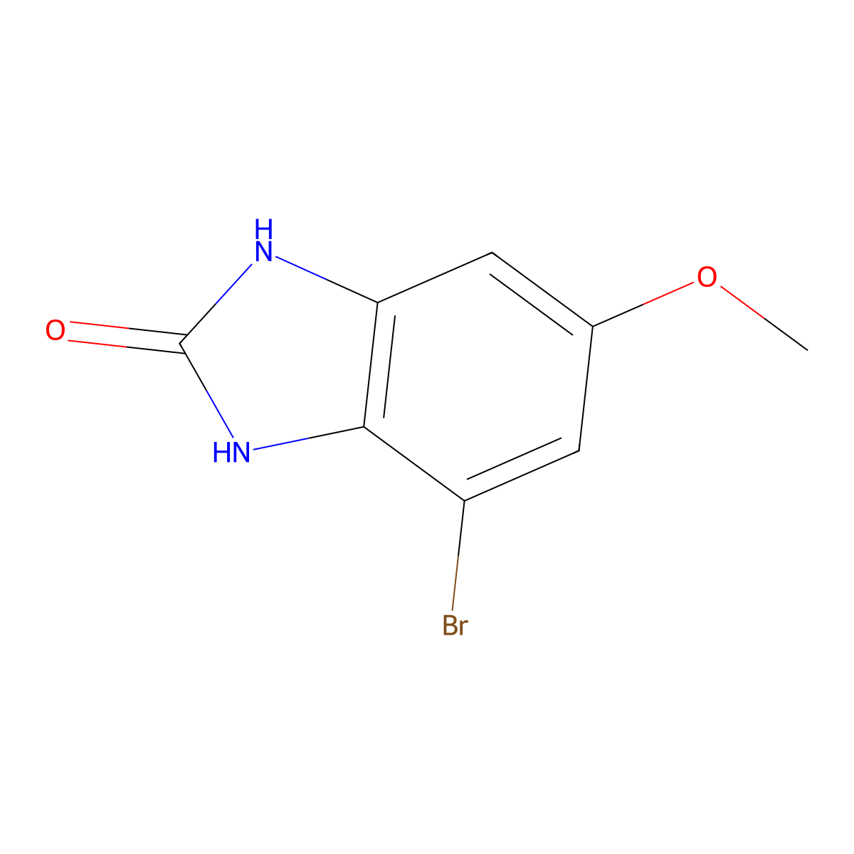 4-bromo-6-methoxy-2,3-dihydro-1H-1,3-benzodiazol-2-one molecular structure, CAS 1388064-25-2