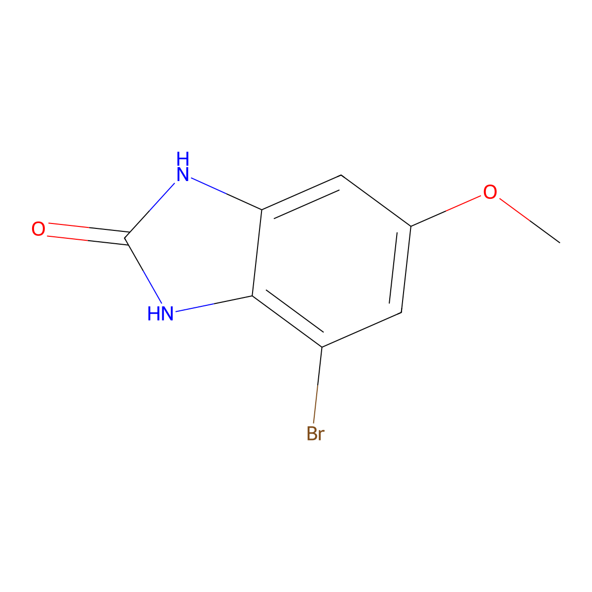 4-bromo-6-methoxy-2,3-dihydro-1H-1,3-benzodiazol-2-one molecular structure, CAS 1388064-25-2