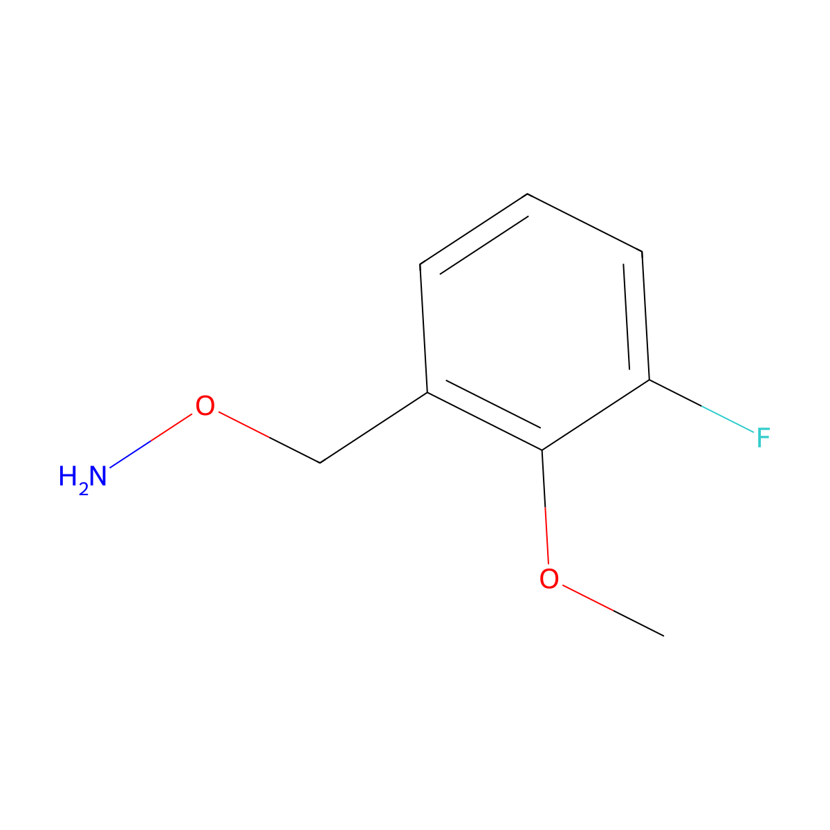 O-(3-Fluoro-2-methoxybenzyl)hydroxylamine molecular structure, CAS 1388064-69-4