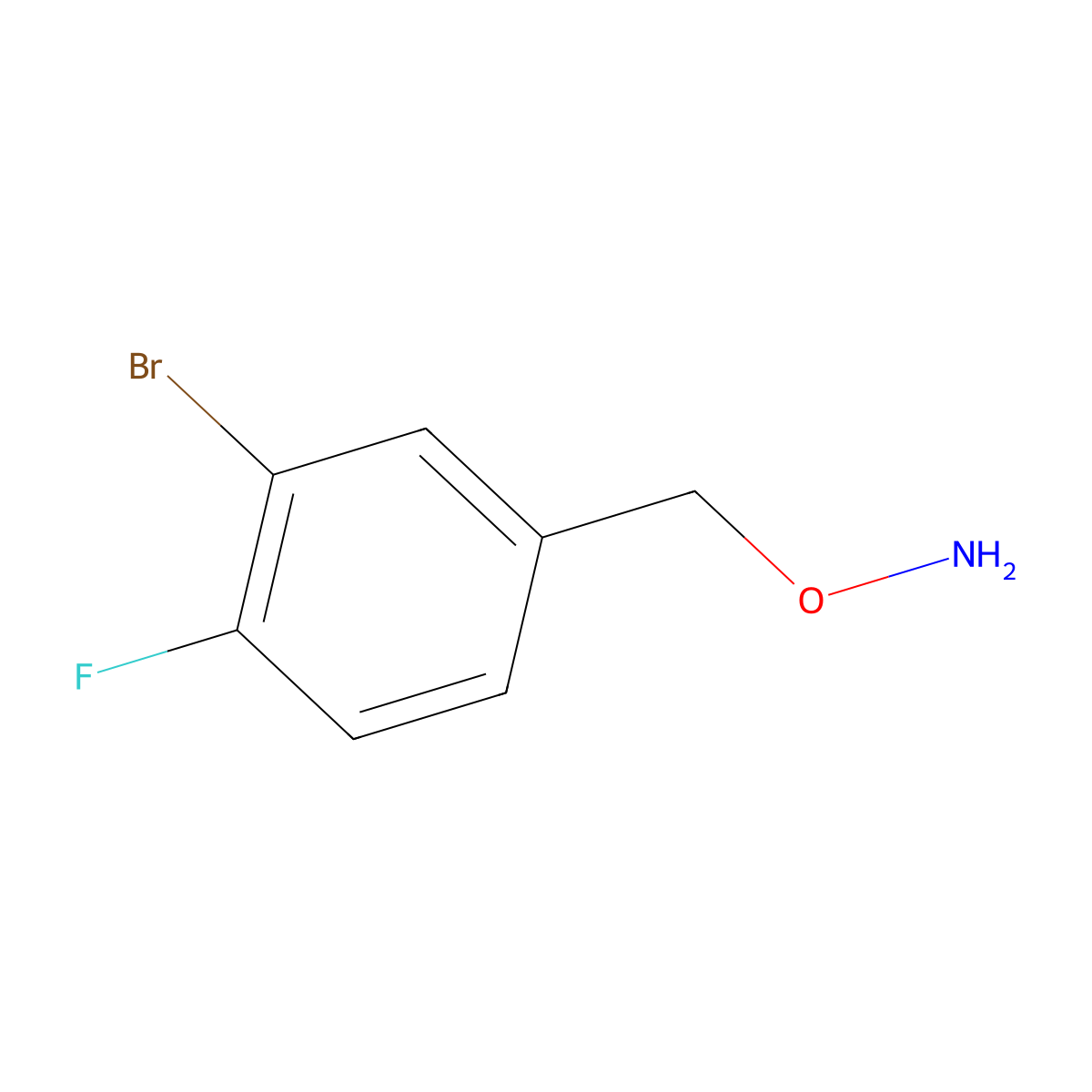 O-(3-Bromo-4-fluorobenzyl)hydroxylamine molecular structure, CAS 1388065-76-6