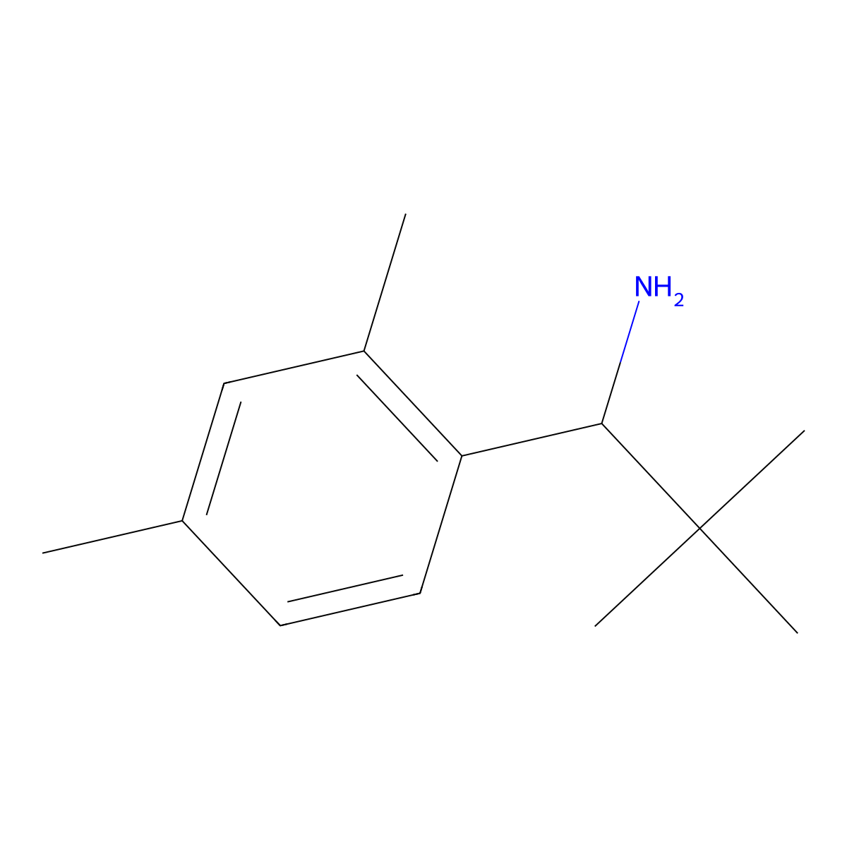 (R)-1-(2,4-Dimethylphenyl)-2,2-dimethylpropan-1-amine molecular structure, CAS 1388066-87-2