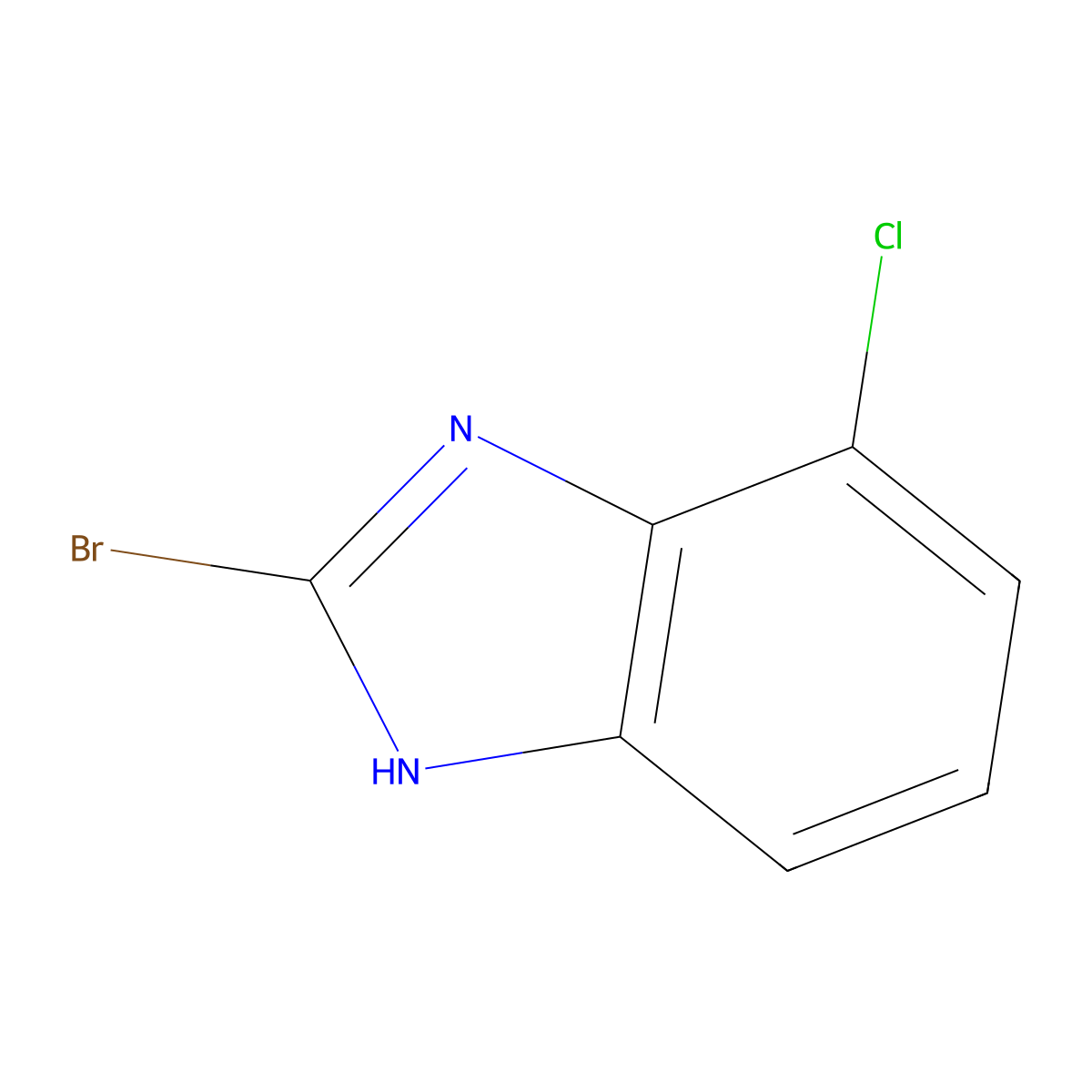 2-Bromo-4-chloro-1H-benzo[d]imidazole molecular structure, CAS 1388069-08-6