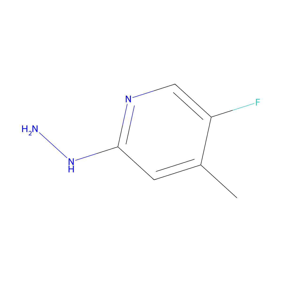 5-Fluoro-2-hydrazinyl-4-methylpyridine molecular structure, CAS 1388070-75-4