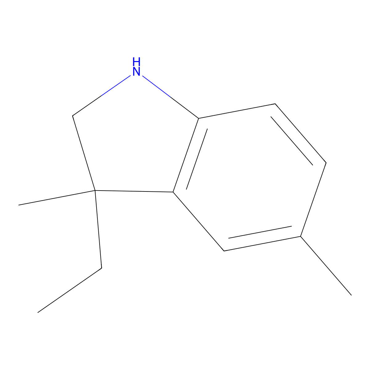 3-Ethyl-3,5-dimethyl-2,3-dihydro-1H-indole molecular structure, CAS 1388071-97-3