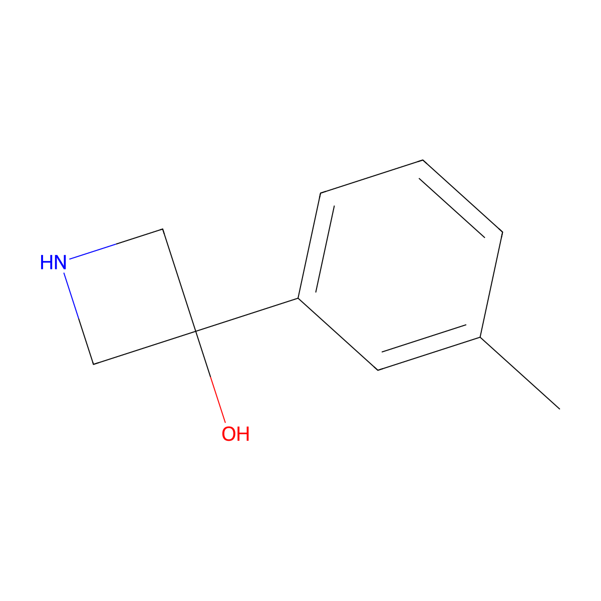 3-(3-Methylphenyl)azetidin-3-ol molecular structure, CAS 1388072-28-3