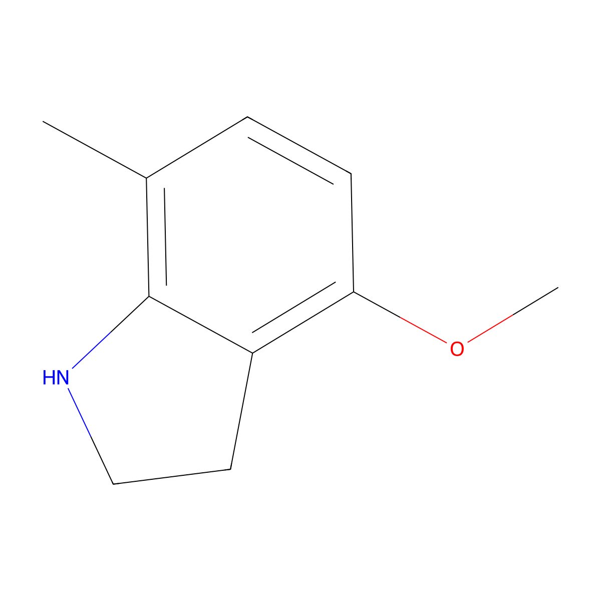 4-Methoxy-7-methyl-2,3-dihydro-1H-indole molecular structure, CAS 1388072-29-4