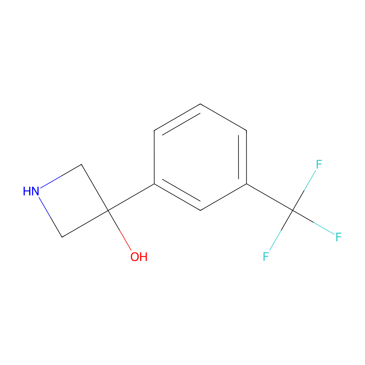 3-[3-(Trifluoromethyl)phenyl]azetidin-3-ol molecular structure, CAS 1388072-38-5