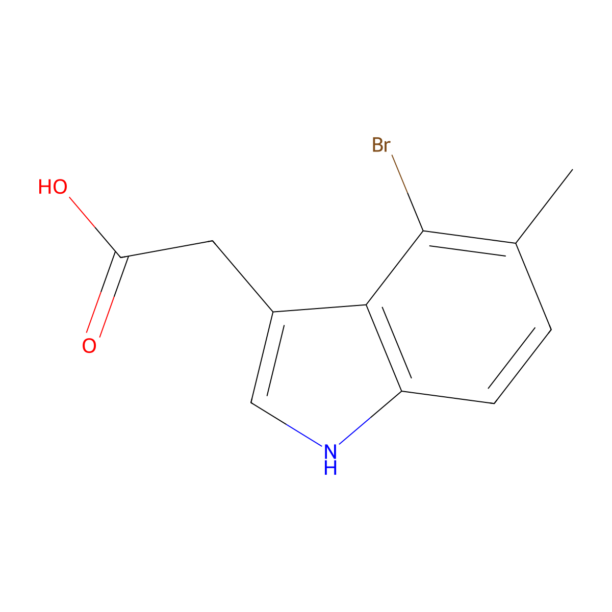 4-Bromo-5-methylindole-3-acetic Acid molecular structure, CAS 1388072-49-8