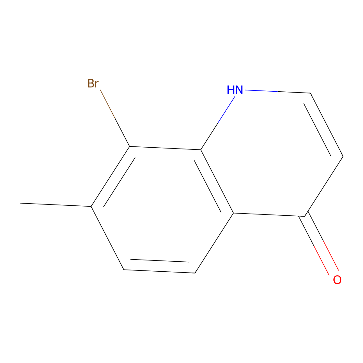 8-Bromo-7-methylquinolin-4-ol molecular structure, CAS 1388072-60-3