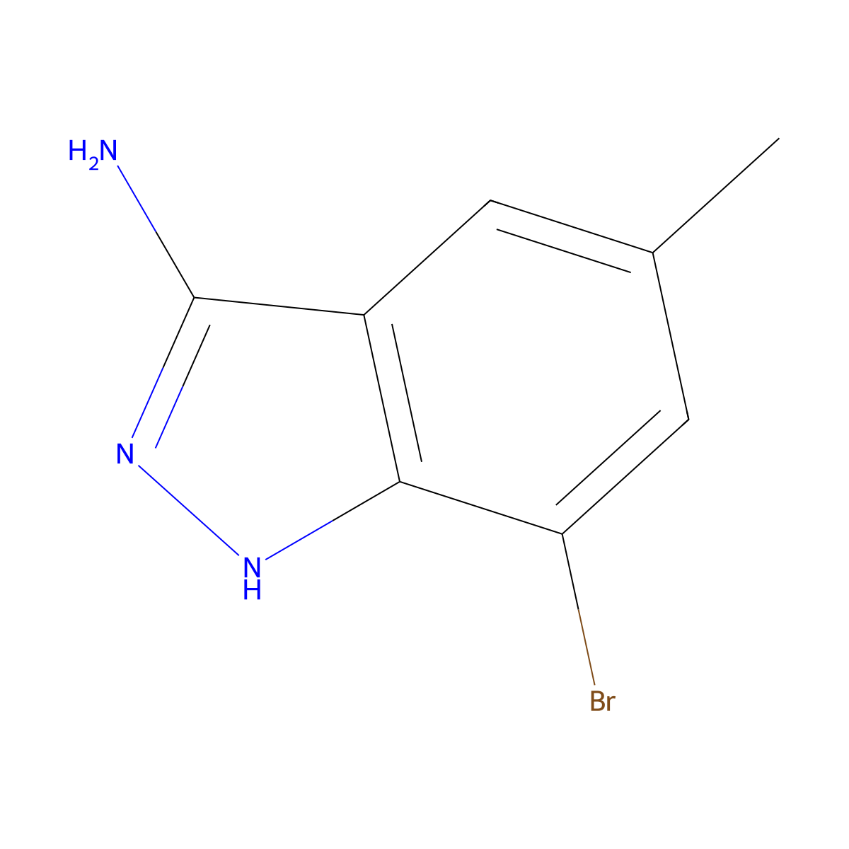 7-bromo-5-methyl-1H-indazol-3-amine molecular structure, CAS 1388073-21-9