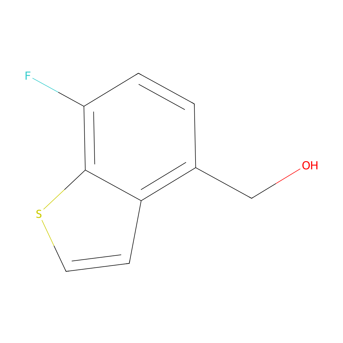 (7-Fluoro-1-benzothiophen-4-yl)methanol molecular structure, CAS 1388073-30-0