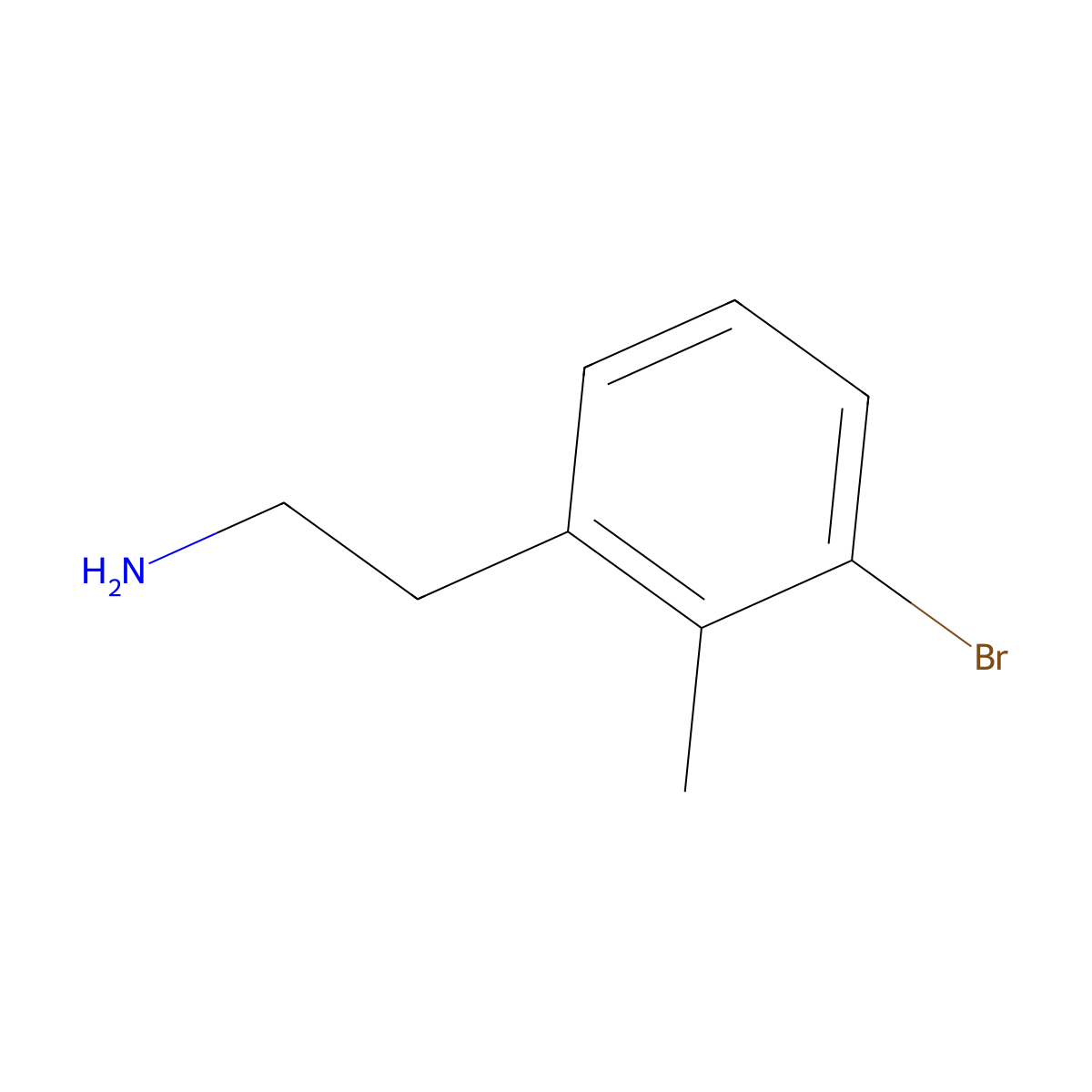 2-(3-Bromo-2-methylphenyl)ethan-1-amine molecular structure, CAS 1388074-41-6