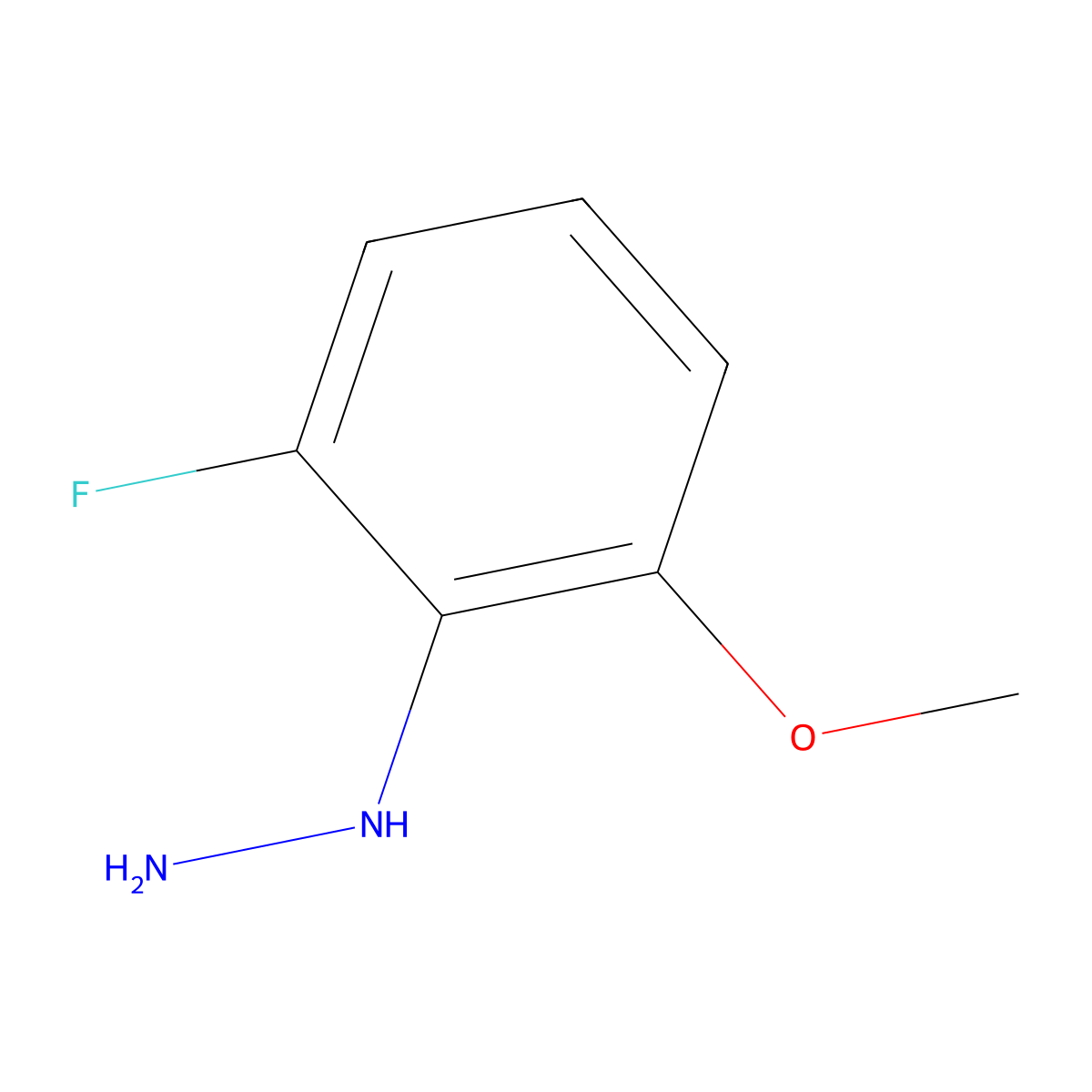 (2-Fluoro-6-methoxyphenyl)hydrazine molecular structure, CAS 1388076-43-4