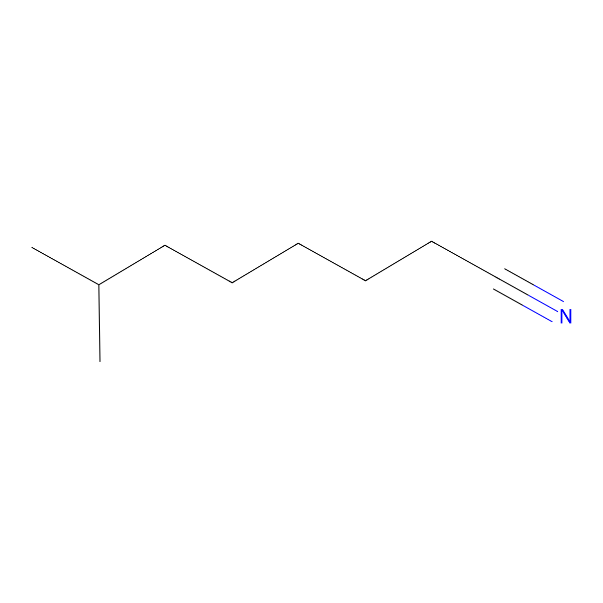 Isononanenitrile molecular structure, CAS 138808-48-7