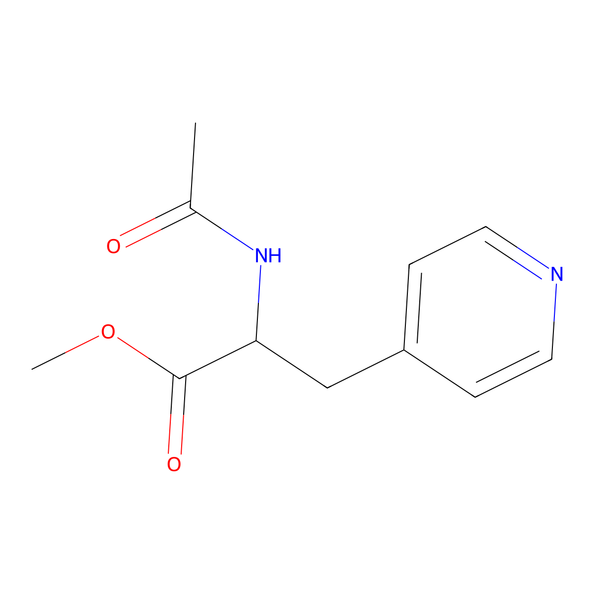 Methyl 2-Acetamido-3-(4-pyridyl)propanoate molecular structure, CAS 138808-56-7