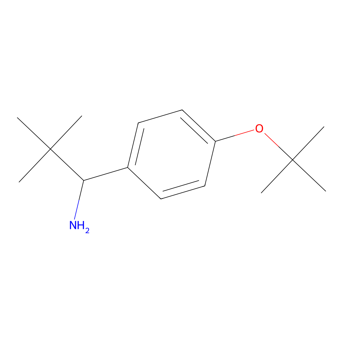 (S)-1-(4-(tert-Butoxy)phenyl)-2,2-dimethylpropan-1-amine molecular structure, CAS 1388093-14-8