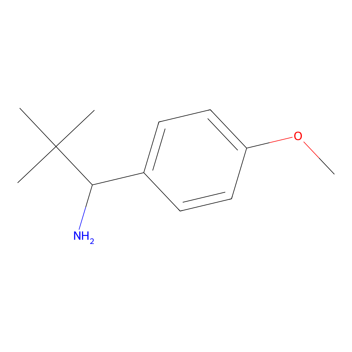 (S)-1-(4-Methoxyphenyl)-2,2-dimethylpropan-1-amine molecular structure, CAS 1388099-86-2