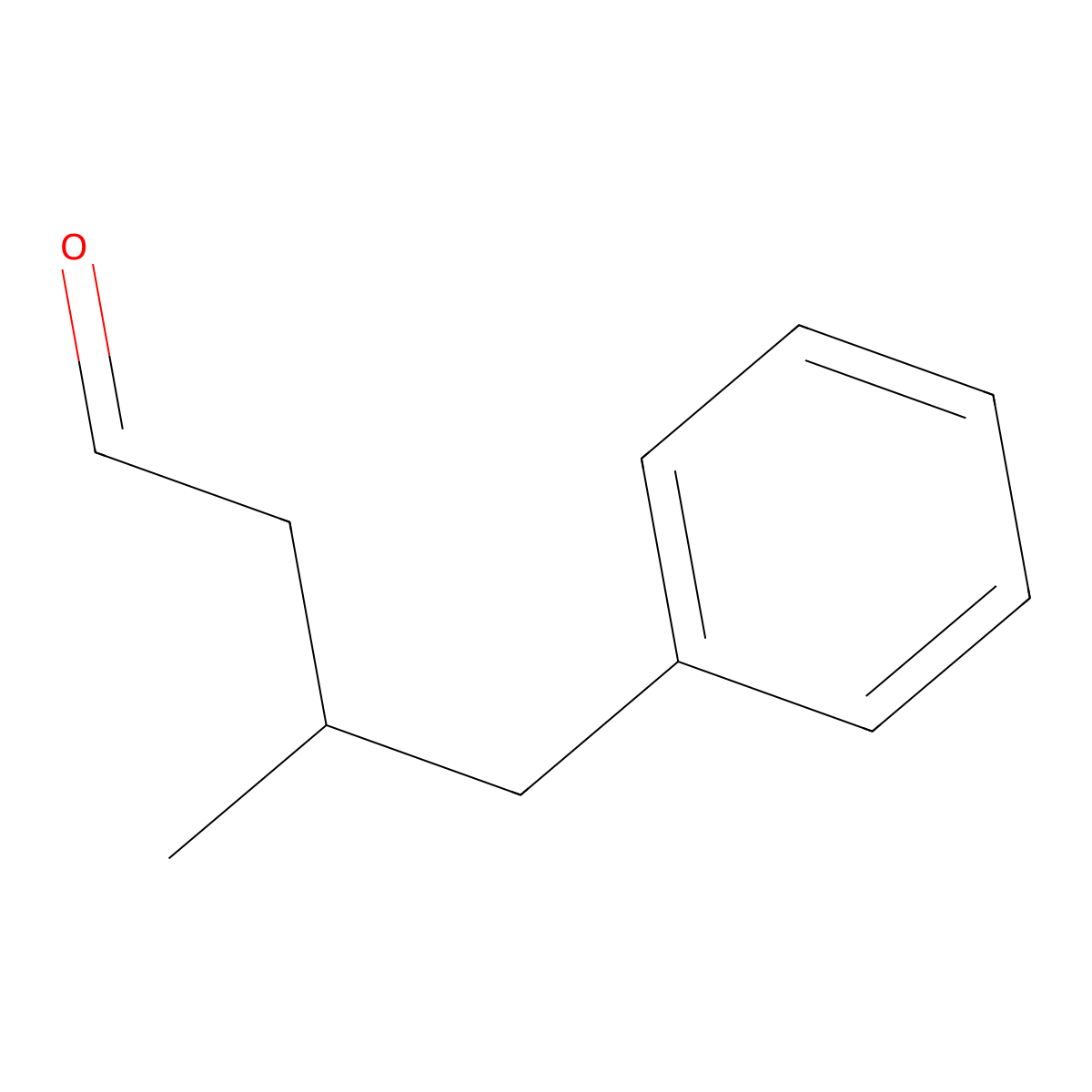 3-Methyl-4-phenylbutyraldehyde molecular structure, CAS 13881-14-6