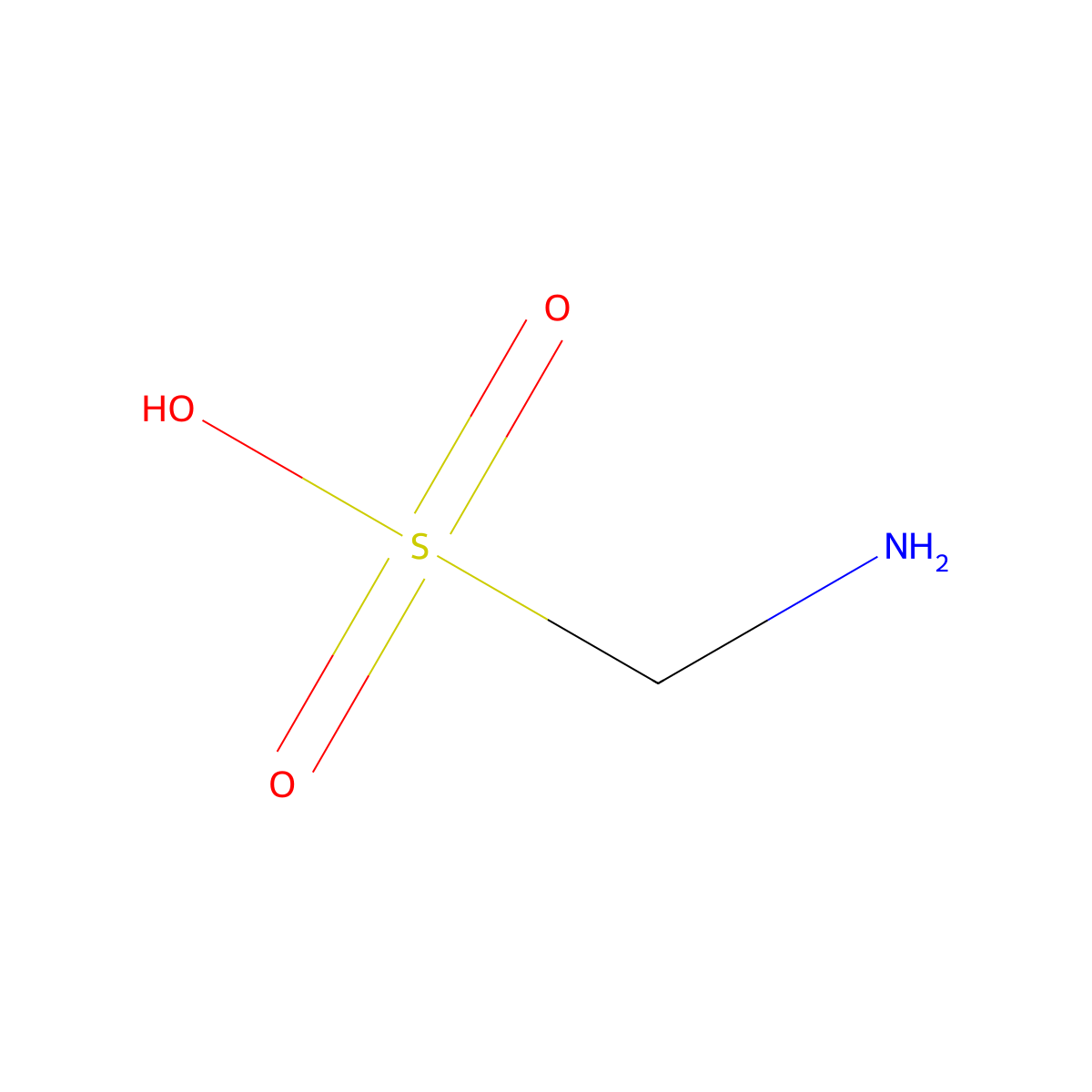 Aminomethanesulfonic acid molecular structure, CAS 13881-91-9