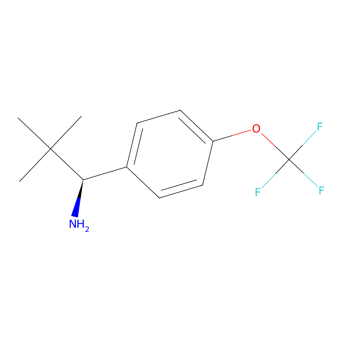 (S)-2,2-Dimethyl-1-(4-(trifluoromethoxy)phenyl)propan-1-amine molecular structure, CAS 1388100-71-7
