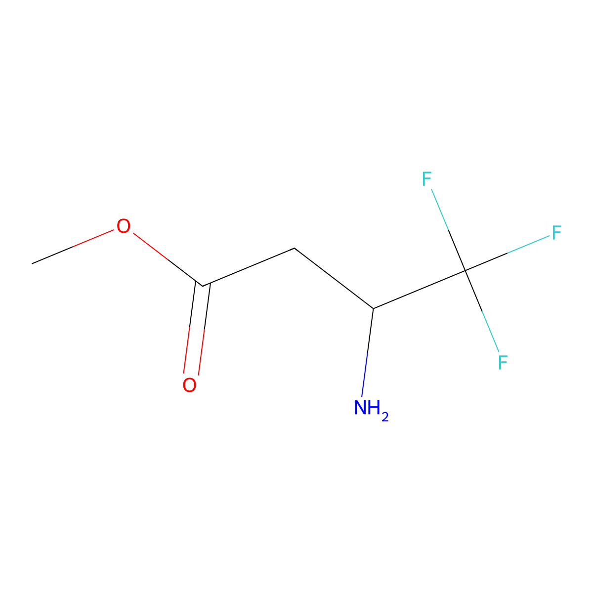 Methyl (3R)-3-amino-4,4,4-trifluorobutanoate molecular structure, CAS 1388104-29-7