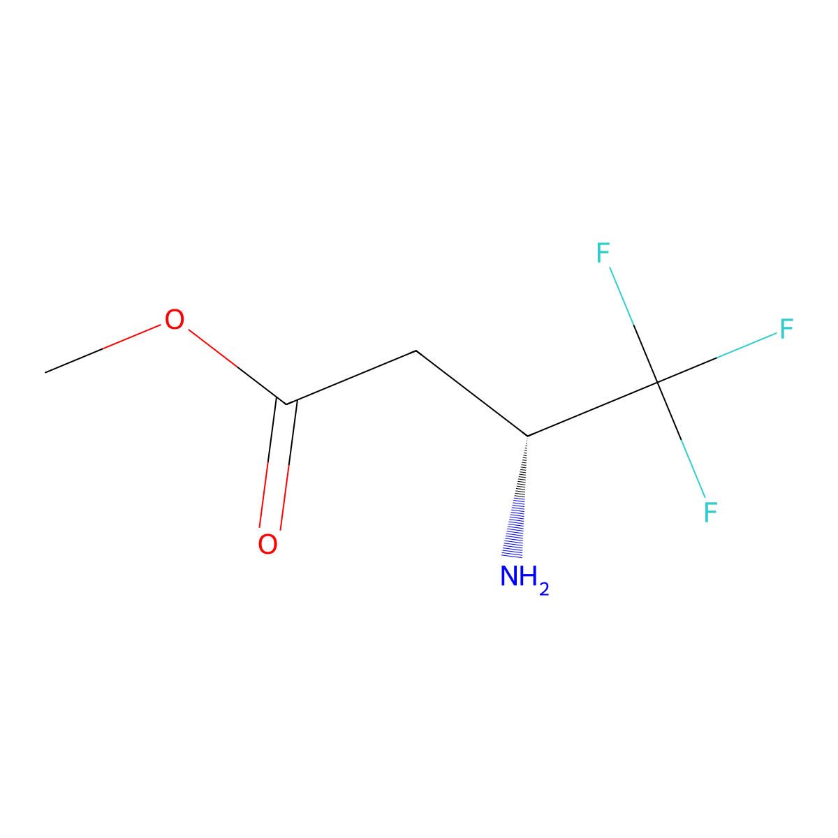 Methyl (3R)-3-amino-4,4,4-trifluorobutanoate molecular structure, CAS 1388104-29-7
