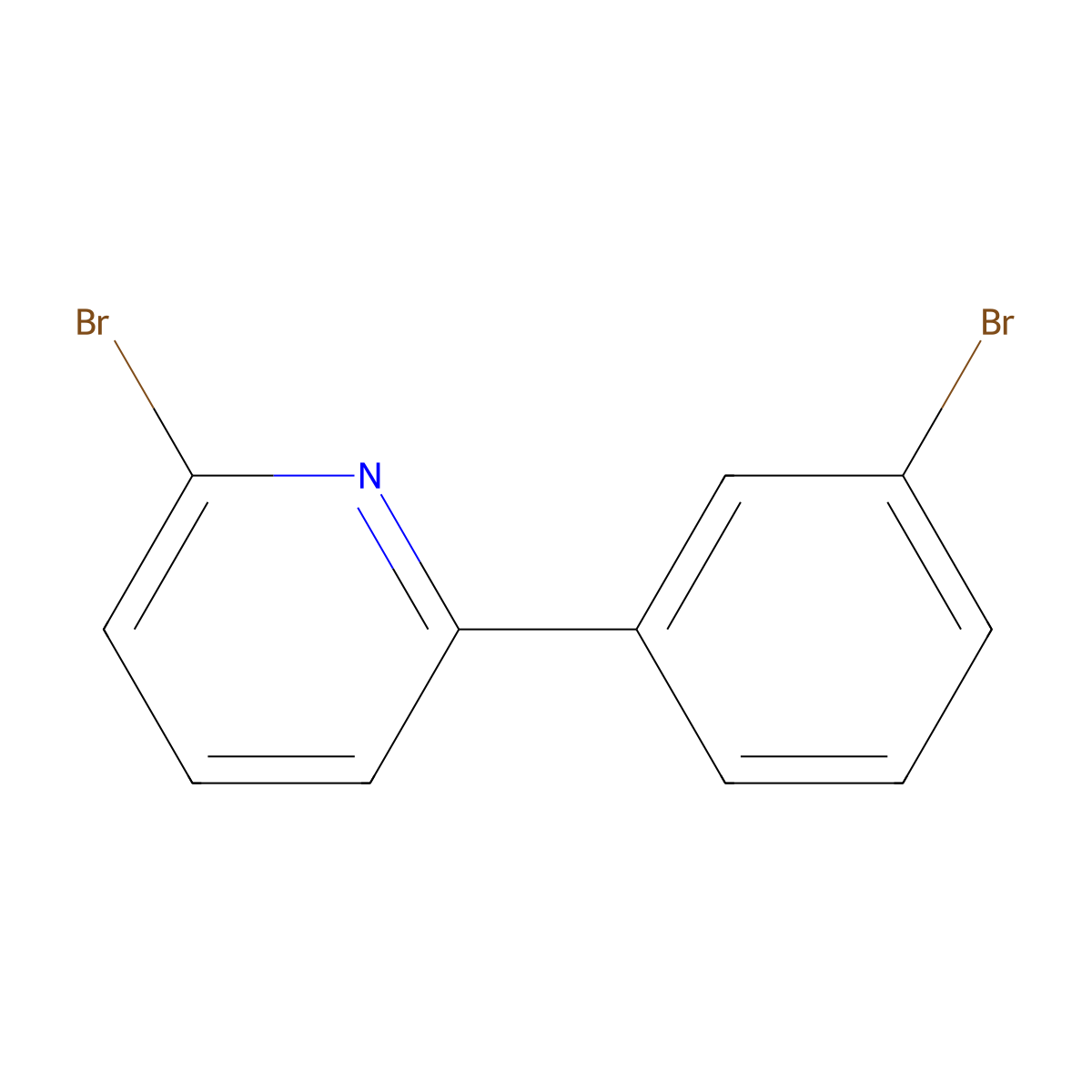 2-Bromo-6-(3-bromophenyl)pyridine molecular structure, CAS 1388112-32-0