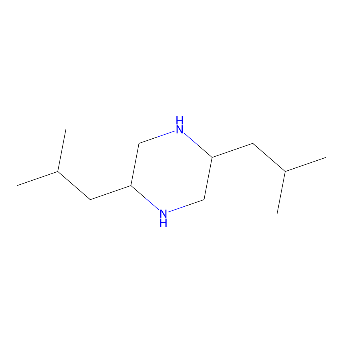 (2S,5S)-2,5-Diisobutylpiperazine molecular structure, CAS 138812-51-8