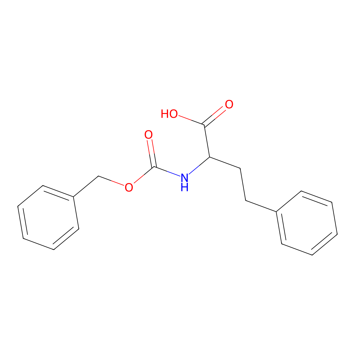 (R)-2-(((Benzyloxy)carbonyl)amino)-4-phenylbutanoic acid molecular structure, CAS 138812-70-1