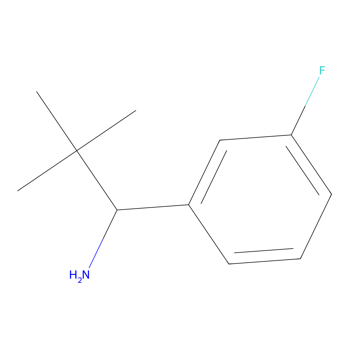 (S)-1-(3-Fluorophenyl)-2,2-dimethylpropan-1-amine molecular structure, CAS 1388128-13-9