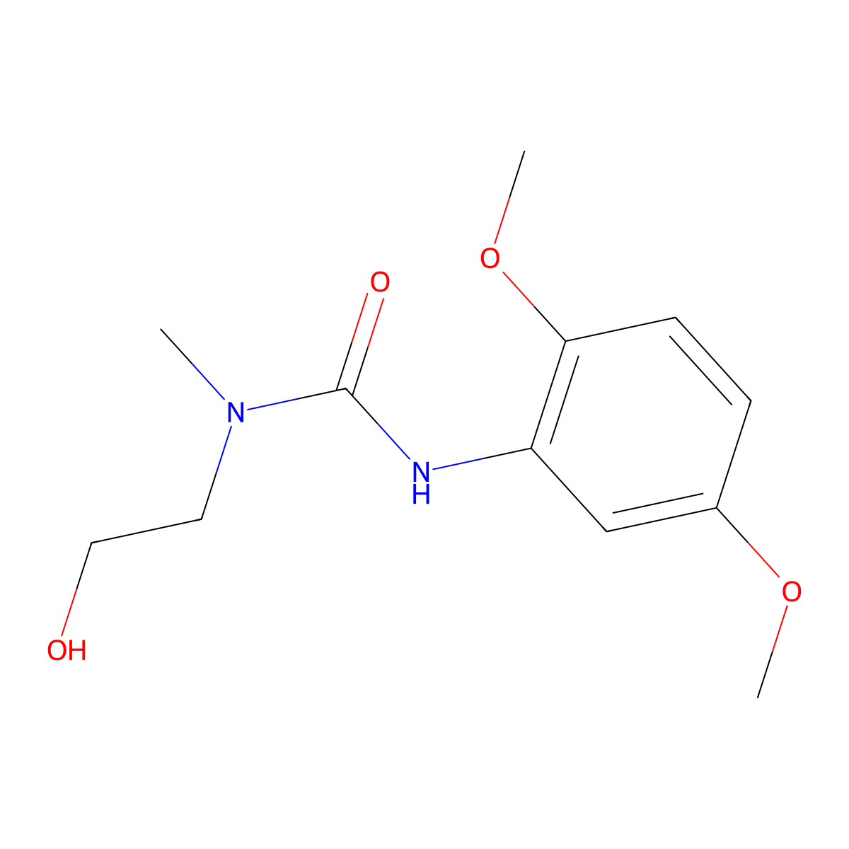 N'-(2,5-Dimethoxyphenyl)-N-(2-hydroxyethyl)-N-methylurea molecular structure, CAS 1388191-93-2