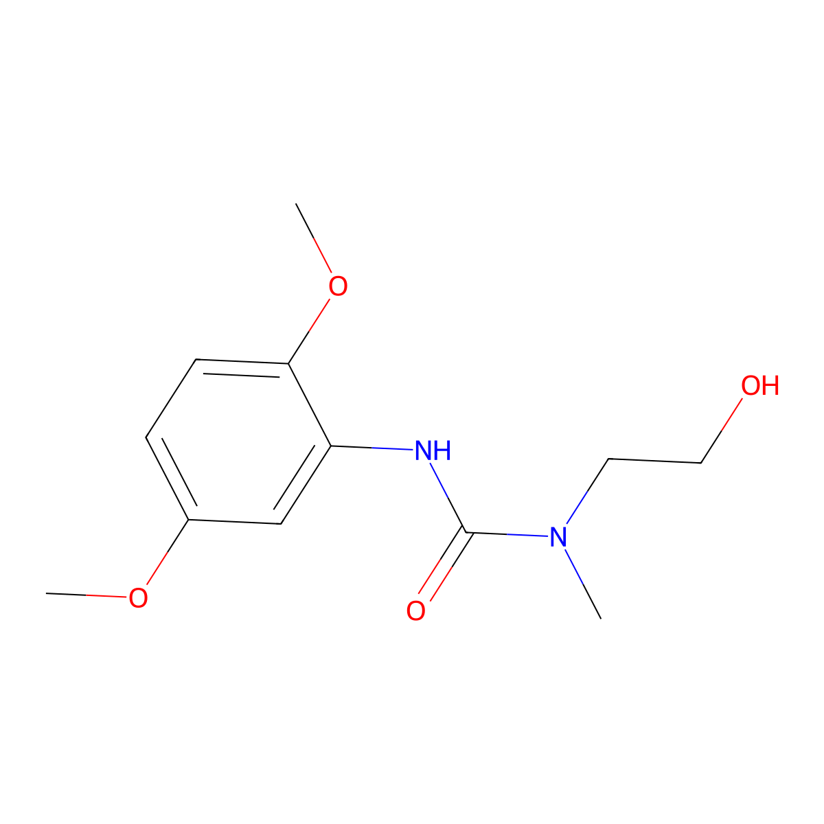 N'-(2,5-Dimethoxyphenyl)-N-(2-hydroxyethyl)-N-methylurea molecular structure, CAS 1388191-93-2
