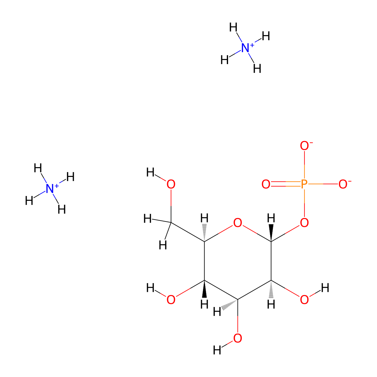 a-D-Mannose-1-phosphate ammonium salt molecular structure, CAS 1388225-12-4