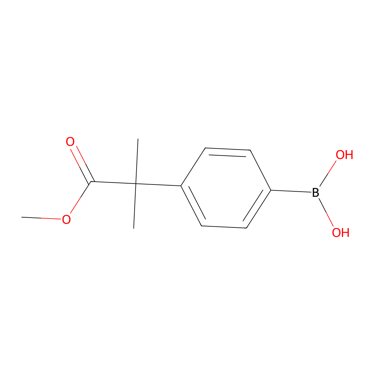 (4-(1-Methoxy-2-methyl-1-oxopropan-2-yl)phenyl)boronic acid molecular structure, CAS 1388233-62-2