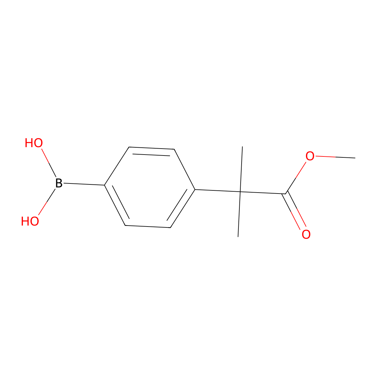 (4-(1-Methoxy-2-methyl-1-oxopropan-2-yl)phenyl)boronic acid molecular structure, CAS 1388233-62-2
