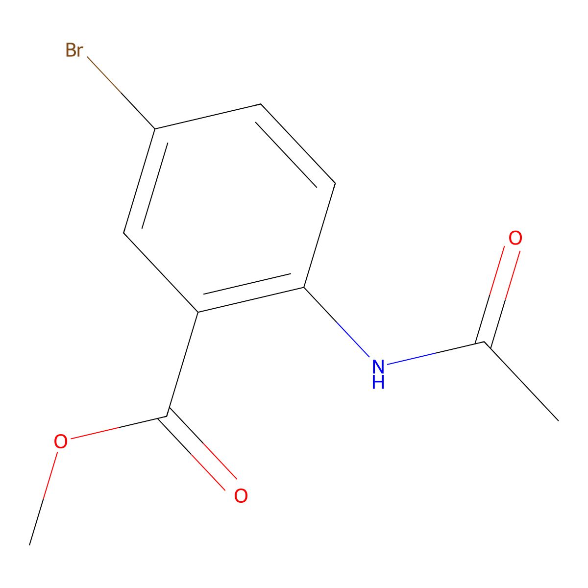 Methyl 2-(acetylamino)-5-bromobenzoate molecular structure, CAS 138825-96-4