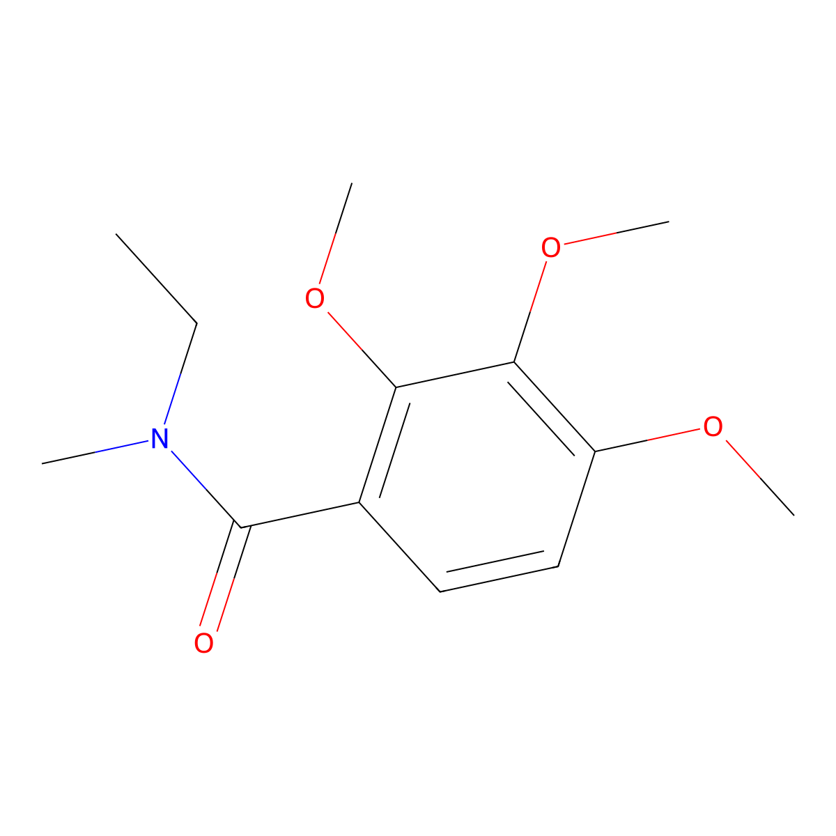 N-ethyl-2,3,4-trimethoxy-N-methylbenzamide molecular structure, CAS 1388306-68-0