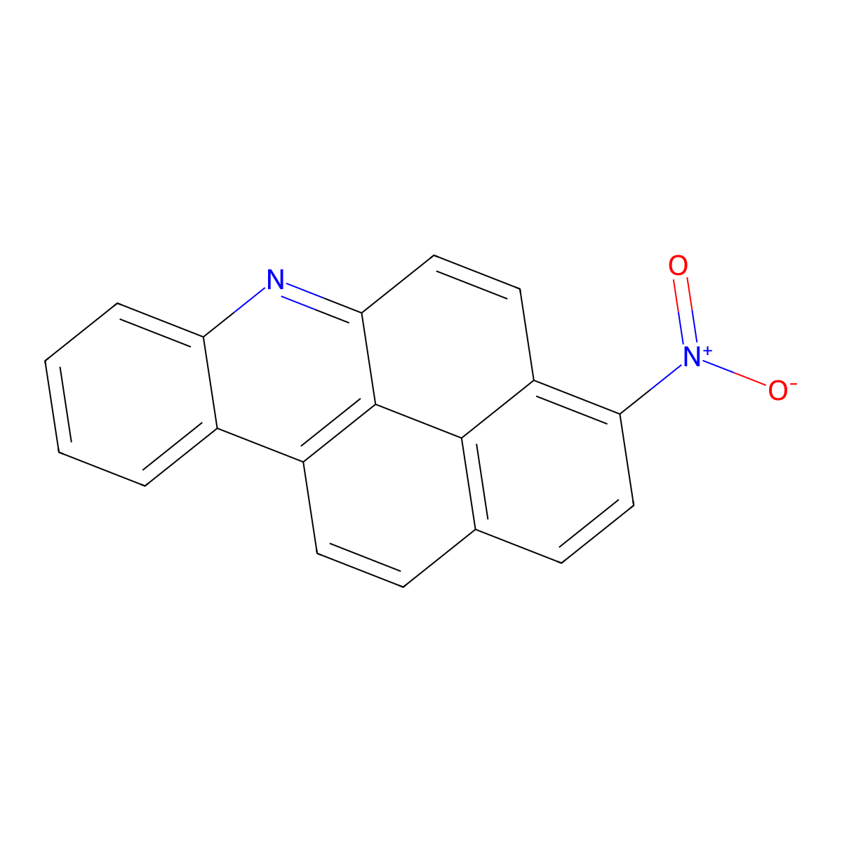 Naphth(2,1,8-mna)acridine, 3-nitro- molecular structure, CAS 138835-36-6