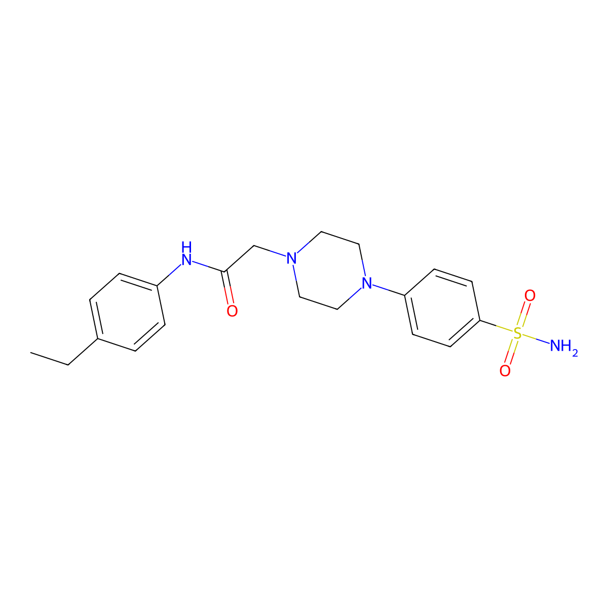 N-(4-ethylphenyl)-2-[4-(4-sulfamoylphenyl)piperazin-1-yl]acetamide molecular structure, CAS 1388391-88-5